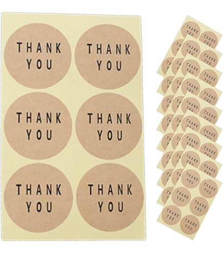 Amazon | Thank you シール 長方形 1.3 x 4.5 cm TY-12 (100片
