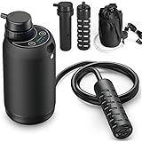 GreeShow【業界新発想】 携帯浄水器 アウトドア サバイバル浄水器 日本正規品 濾過器 USB電動 登山 キャンプ 野営 災害用 防災用 グッズ 軽量 LED電灯搭載 GS-2801 フィルター 2個セット