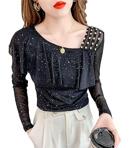 Amazon.co.jp: レディース 社交ダンス トップス ダンス トップス 長袖