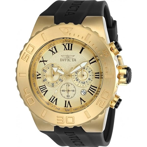 INVICTA ゴールド アナログクォーツ腕時計と付属品付 INVICTA（腕時計(アナログ) ・ ゴールド/金色系）のフリマ