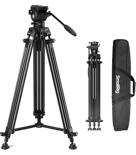 カーボン三脚 大型 34.5mmパイプ径 全高1610mm 耐荷重30kg Amazon | SmallRig AD14 ヘビーデューティーカーボンファイバービデオ