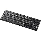サンワダイレクト ワイヤレスキーボード 充電式 コンパクト 静音 USB接続 パンタグラフ 薄型 日本語配列 テンキー付き ブラック 400-SKB054