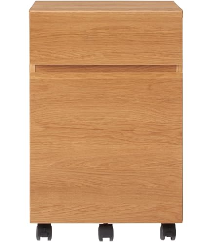 Amazon.co.jp: 無印良品 パイン材デスクワゴン 幅24×奥行55×高さ57.5cm
