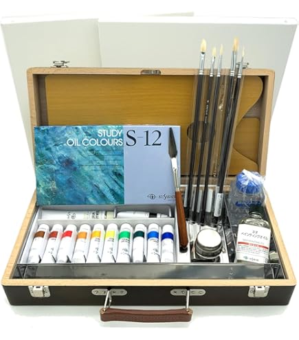Amazon | ホルベイン 油彩用スケッチ箱 カスタムN (堅木材 ブリキ仕切