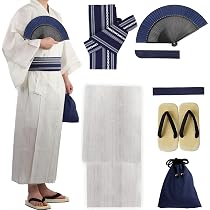 Amazon | [TOuWA] 浴衣セット メンズ 7点セット (男性浴衣 ワンタッチ