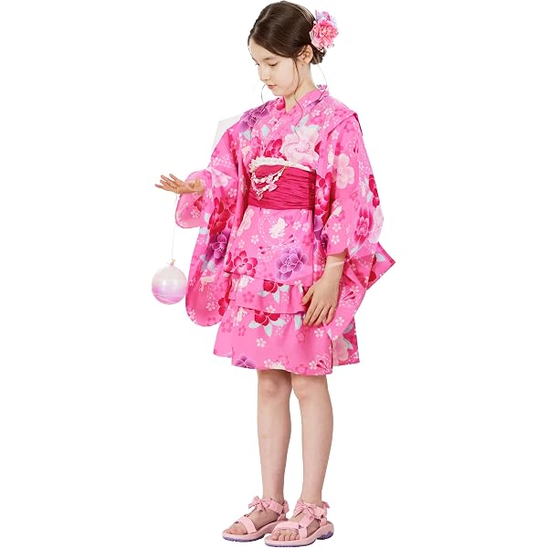 Amazon | [さらさ] キッズ お子様用 浴衣ドレス セパレートゆかた k