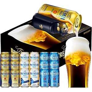 【Amazon限定ブランド】 父の日ビールギフト 神泡サーバー付き ザ・プレミアム・モルツ 3種アソート 飲み比べ セット SPBC [ 350ml×18本 ]