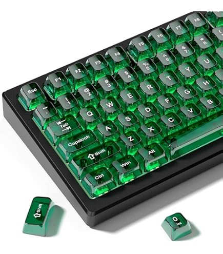 Amazon.co.jp: dagaladoo ブラッククリアキーキャップ、透明キー