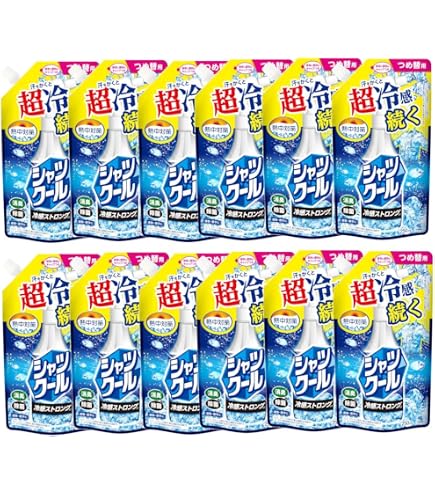 熱中対策 シャツクール 冷感ストロング 大容量詰め替え 370ml 2個セット