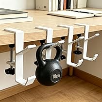 Amazon｜【クランプ式で穴あけ不要】デスク下 収納 4個セット天板に