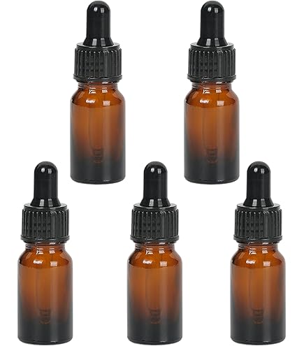 Amazon | スポイトキャップ付茶色遮光瓶10ml (3本セット)（黒/ガラス