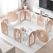 Amazon | タンスのゲン ベビーサークル RENEW 2ドア ハイタイプ クマ