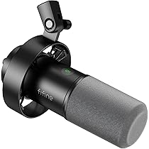 美品 Fifine Podcast Microphone K688 USB/XLR Recording Microphone with Dyanmic Capsule, Touch