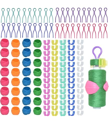 144 Pieces Bobbin Thread Buddies Set Includes 70 Bobbin Holder Clips...