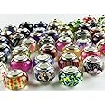 ノーブランド品 合成樹脂製 ビーズ 50個 14mm ミックス とんぼ玉 ビーズ アクセサリー ネックレス ストラップ パーツ （AP0239）