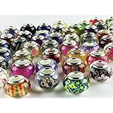 ノーブランド品 合成樹脂製 ビーズ 50個 14mm ミックス とんぼ玉 ビーズ アクセサリー ネックレス ストラップ パーツ （AP0239）