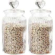 Amazon｜ティージャー 収納キャニスター ガラスジャー ハート型