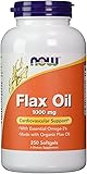 NOW Foods　【大容量】フラックスオイル（亜麻仁）　1000mg 250粒 Flax Oil 1000mg [並行輸入品]