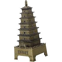 Amazon.co.jp: Abaodam ミニチュアフィギュア 塔の彫刻 レトロな