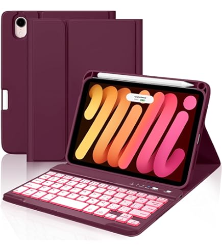 ProCase iPad Mini 7 A17 Pro 2024 Mini 6 Keyboard Case 2021