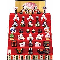 Amazon.co.jp: 薬師窯(yakusigama） 錦彩花かざり雛(七段飾り