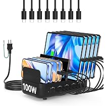 Amazon | 首佩充電ステーション、100W USB充電ステーション 10ポート