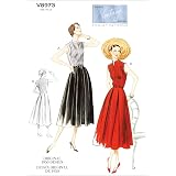 Amazon Vogue Patterns 1950年代の女優スタイル ワンピースとコートの型紙セット サイズ Us8 10 12 14 16 75 型紙 パターン 通販