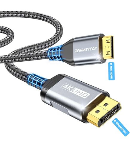 Amazon | Displeyport → MicroHDMI L型（下向き）変換ケーブル 1m