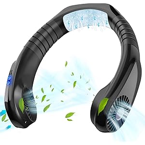 ネッククーラー 首かけ扇風機 【瞬間冷却&18時間連続使用】 携帯扇風機 usb充電式 扇風機 小型 ネックファン ハンズフリー 角度調整 3段風量 熱中症対策 USBファン スポーツ観戦 屋外作業 トレーニング 運転 アウトドアなど適用 Joyhouse (ブラック)