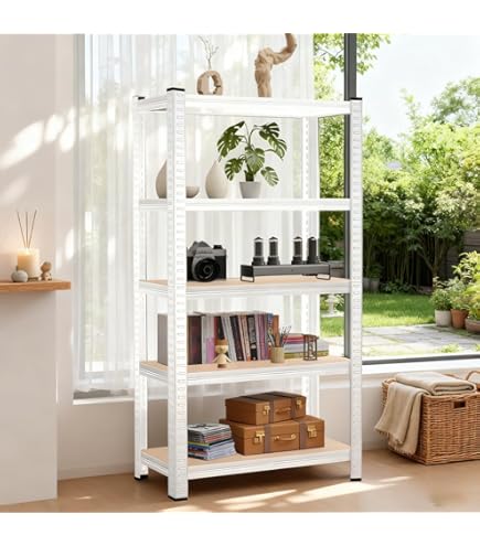 Amazon.co.jp: スチールラック 5段 幅90*奥行40*高さ180cm メタル