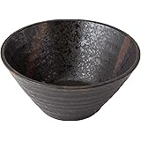美濃焼 「 黒のこだわり ラーメンどんぶり 」 丼 しぶき 切立丼 直径約20×高さ9cm 食器 どんぶり おしゃれ ラーメン鉢 ラーメン丼 電子レンジ対応 食洗機対応 日本製 K80313