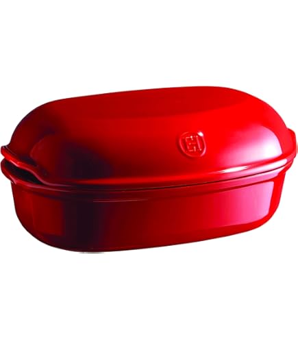 Amazon | Emile Henry Mini Baguettes Baker, 5 loaves, Burgundy パン