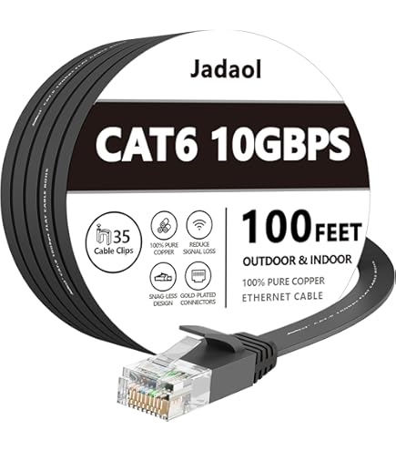 Litoexpe Flachkabel-Clips 14mm - 100 Stück Für Ethernet, Koaxial & Lautsprecherkabel