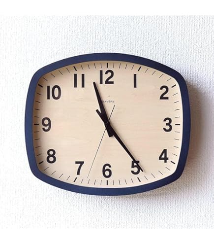 Amazon.co.jp: 掛け時計 おしゃれ 木製 ウォルナット 無垢材 静音