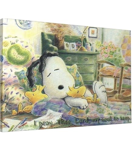 Amazon.co.jp: Snoopy スヌーピー ポスター 油絵 アートパネル 壁飾り