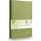 Arrtx Premium Hardcover Sketch Book, 60 Sheets/120 Pages, 180 GSM Thick Acid-Free Drawing Paper, Hardbound Sketch Pad with In