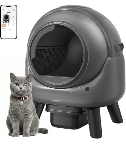 Amazon | Unlnsiy 猫 トイレ 猫用階段付き 猫トイレ自動 100Lの大容量 