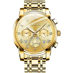 RORIOS腕時計メンズ アナログクォーツウォッチ 夜光ウォッチ スケルトン装飾 クロノグラフ 男性腕時計 ビジネス ス…