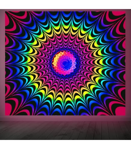 Amazon.co.jp: OSVINO ブラックライト 命の木 タペストリー 130X150CM