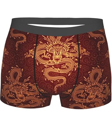 Amazon.co.jp: ボクサーパンツ 龍柄 ドラゴン (4) メンズ 下着
