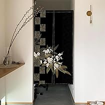 価格変更　スキルスクリーン　花と門 のれん 85cm×120cm【完成品】 楽天市場】のれん 花札 花かるた 85cm幅 150cm丈 和風 日本画