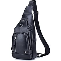 ブラックレザースリングバッグ PORTER ブラック レザー スリングバッグ