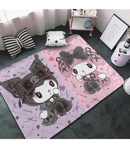 Amazon | クロミ ちゃん マイメロディ カーペット 長方形 ラグマット