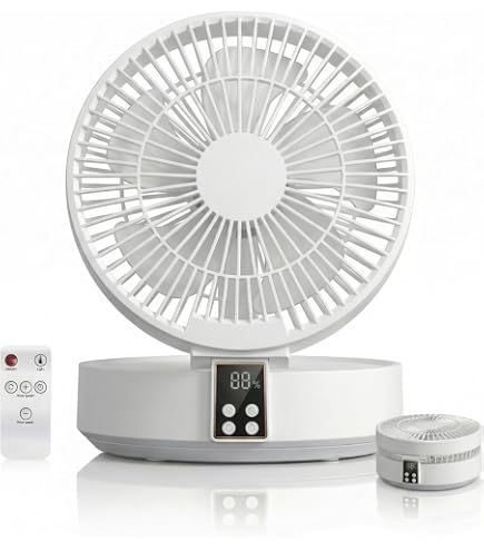 Amazon | WINTECH 充電池内蔵ポータブルデスクトップファン DF-211ER W