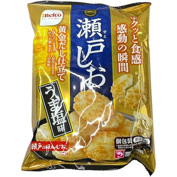 Amazon.co.jp: 栗山米菓 瀬戸しお えび塩味 83g × 12袋入 ＋ さなゆし