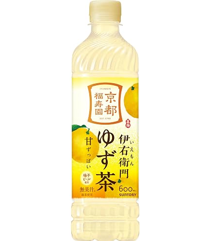 サントリー 伊右衛門 ゆず茶 お茶 600ml×24本　おまとめ買い Amazon.co.jp: サントリー 伊右衛門(いえもん) ゆず茶 600mlペット