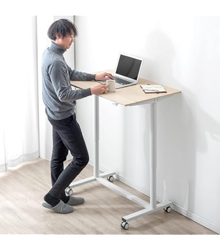 Amazon.co.jp: タンスのゲン スタンディングデスク 幅89cm 木製