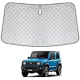 WAIROGA スズキ ジムニー JB64 JB74 専用フロントサンシェードJIMNY JB64 JB74 車用サンシェードフロントガラス 日よけ 六層構造 車種専用設計 UVカット 日焼け防止 劣化防止 収納バッグで 簡単に取り付け 吸盤なし メーカー直営 (シルバー, ジムニー JB64 JB74)(H30年7月-現行)