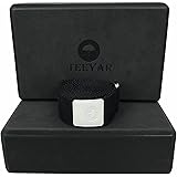 Yoga Block and Strap Set - Teeyar 2 Pack 3 Inch(High Density) or 4 Inch(Medium Density) Sturdy Odourless Premium EVA Foam Exe