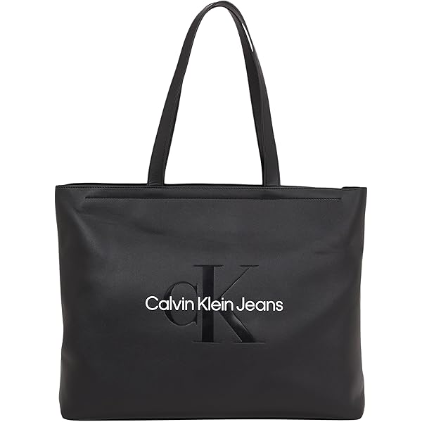 極美品 カルバンクライン ジーンズ トートバッグ ロゴ ブラック ビジネス 極美品 カルバンクライン ジーンズ トートバッグ ロゴ ブラック